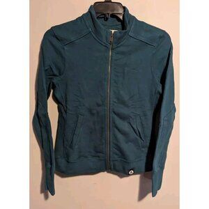 American Giant Womens size M Emerald  Moto Full Zip Pullover USA Made NOS